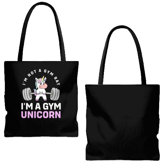 Workout Gym Unicorn Tote Bags (AOP)