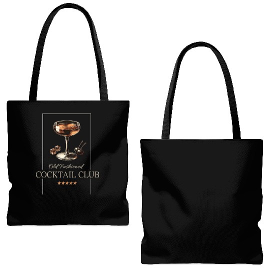 Old Fashioned Cocktail Club Vintage Tote Bags (AOP)