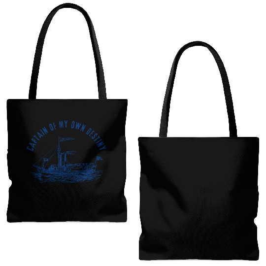 Captain of My Own Destiny Tote Bags (AOP)