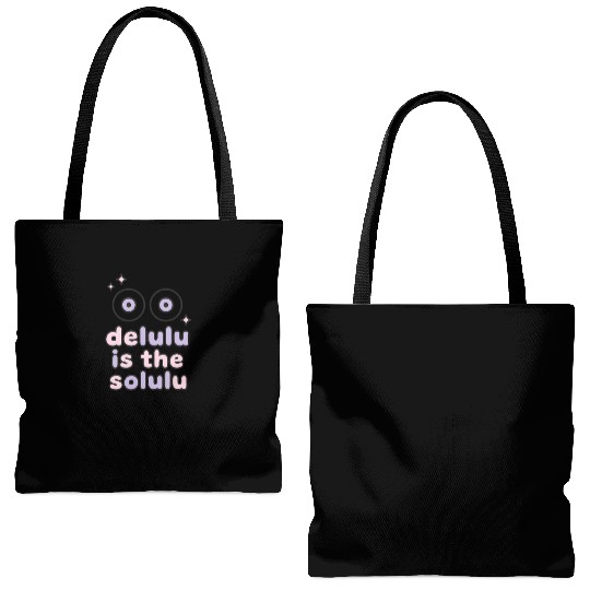Delulu Eyes – TikTok Core Energy Tote Bags (AOP)