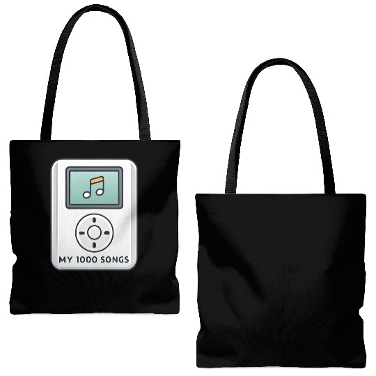 My 1000 Songs MP3 Player Retro 2000s Y2K Tote Bags (AOP)