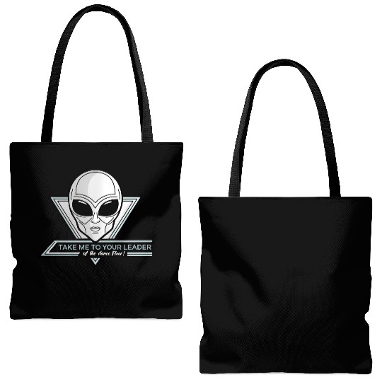 Take Me To Your Leader Alien Rave Retro 2000s Y2K Tote Bags (AOP)