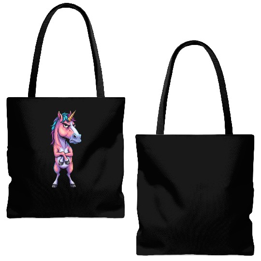 Grumpy Unicorn – My Mood, My Magic Tote Bags (AOP)