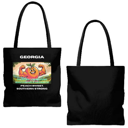 Georgia Peach State Art Tote Bags (AOP)