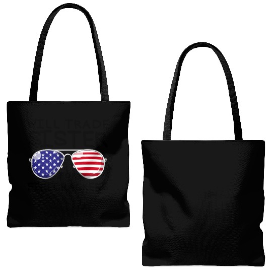 Will Trade Sister For Fireworks Kids 4th Of July Tote Bags (AOP)