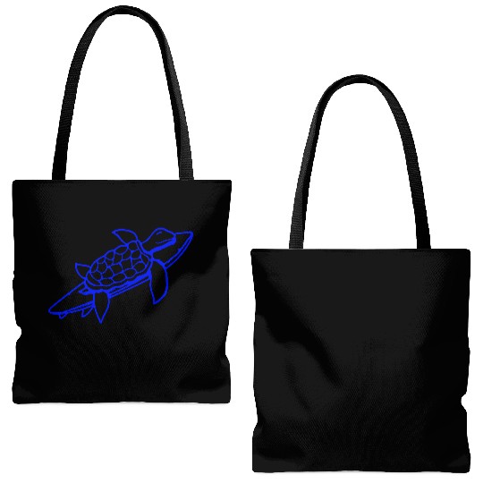 Water turtle surfboard surfer fun surfing hobby Tote Bags (AOP)