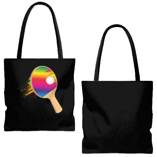 Colorful table tennis bat with ball – sporty Tote Bags (AOP)