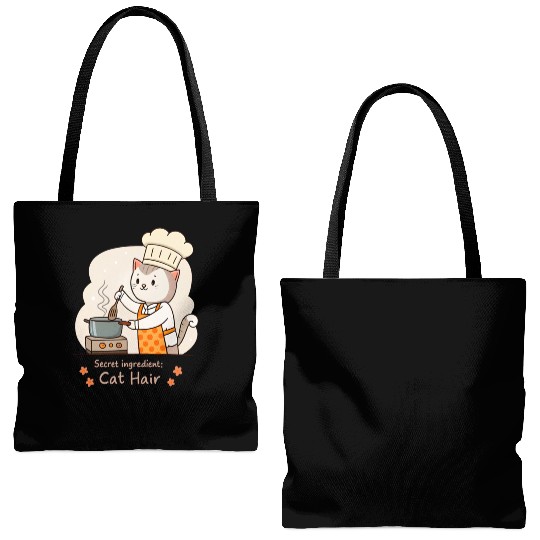 Gourmet Cat Hair Cuisine Tote Bags (AOP)