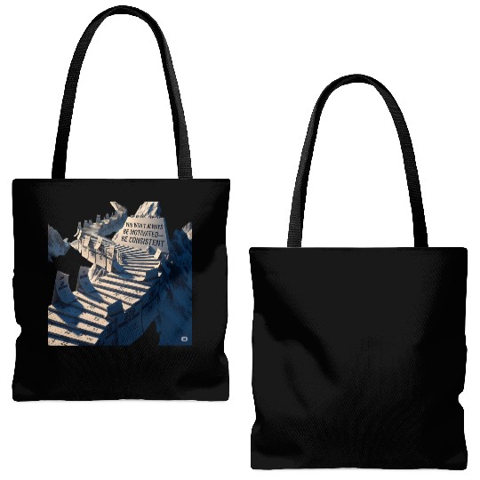 "You Won’t Always Be Motivated—Be Consistent" Tote Bags (AOP)