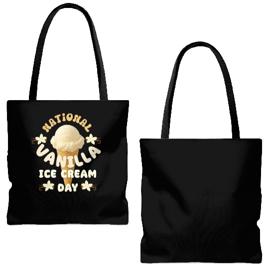 National Vanilla Ice CreaM Day Design Tote Bags (AOP)
