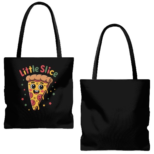 Whimsical Pizza Slice Tote Bags (AOP)
