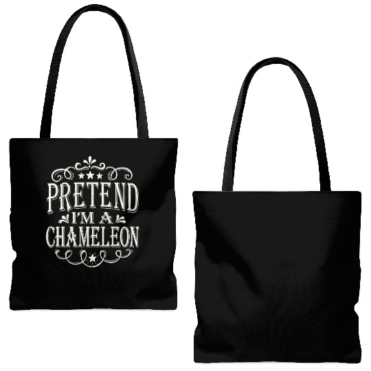 Pretend im a Chameleon Lazy Halloween Costume Tote Bags (AOP)