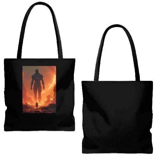 Giant Alien Overwatch Scene Tote Bags (AOP)