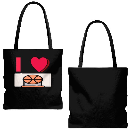 I LOVE BASKETBALL #2 Tote Bags (AOP)