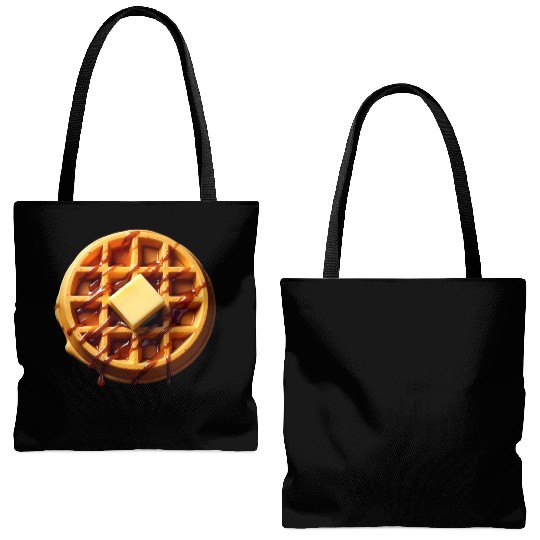 Waffle Funny Lazy Easy Halloween Costume Tote Bags (AOP)