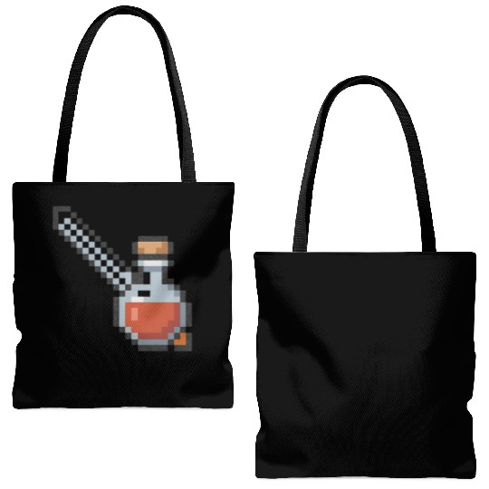 Pixel Art Vampire Potion Design Tote Bags (AOP)