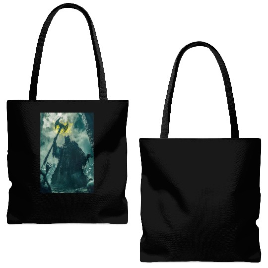 Dark Necromancer Rises Tote Bags (AOP)