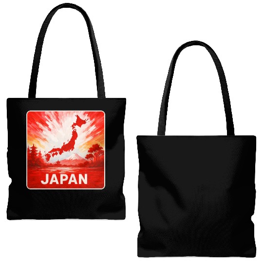 Japan - Land Of The Rising Sun Tote Bags (AOP)