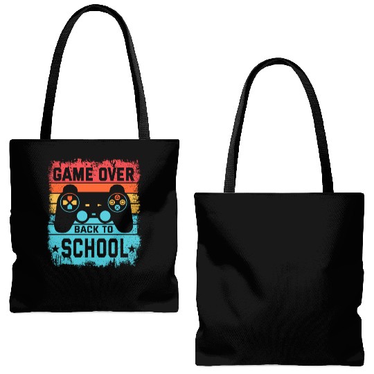 Game Over Back to School Tote Bags (AOP) – Retro Gamer
