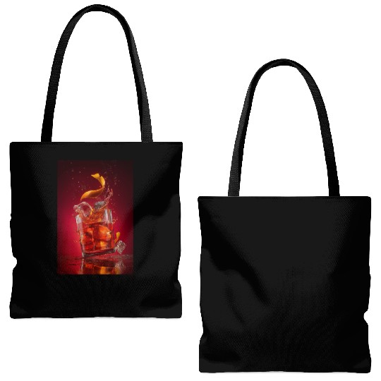 Splashing Negroni Cocktail Tote Bags (AOP)