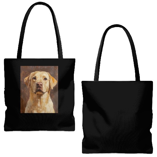 Labrador Pet Portrait Artwork Tote Bags (AOP)