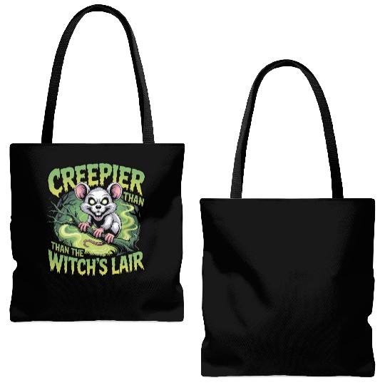 Creeper Mouse in Witch's Lair Design Tote Bags (AOP)