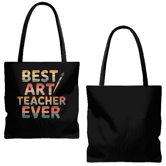 Retro Best Art Teacher Ever  Tote Bags (AOP)