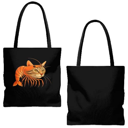 Trippi Troppi Italian Brainrot – Funny Shrimp Cat  Tote Bags (AOP)