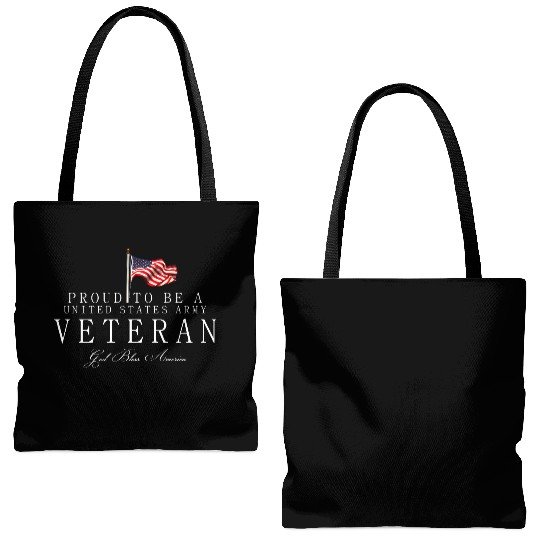 Proud To Be A US Army Veteran Tote Bags (AOP)