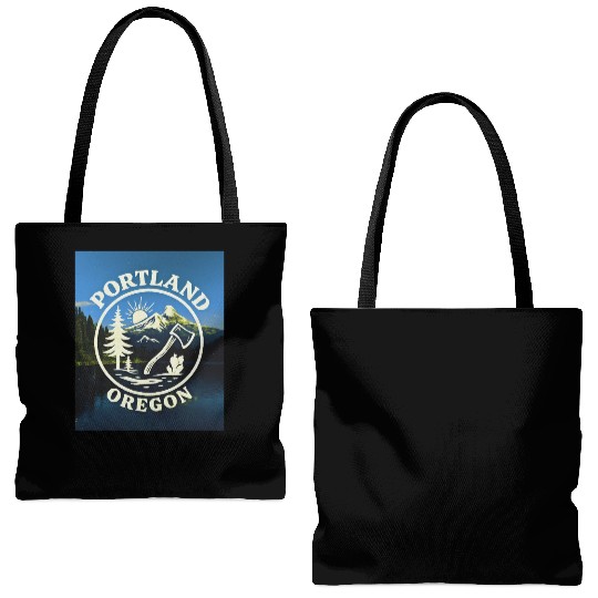 Portland, Oregon (B) Tote Bags (AOP)