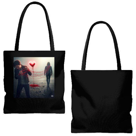 The Bleeding Heart Tote Bags (AOP)