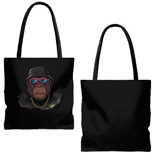 Urban Gorilla with Stylish Accessories Tote Bags (AOP)