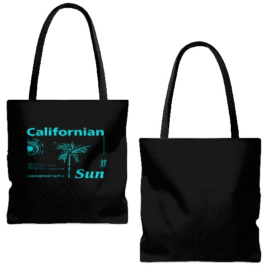 California Sun Fireworks Illustration Tote Bags (AOP)
