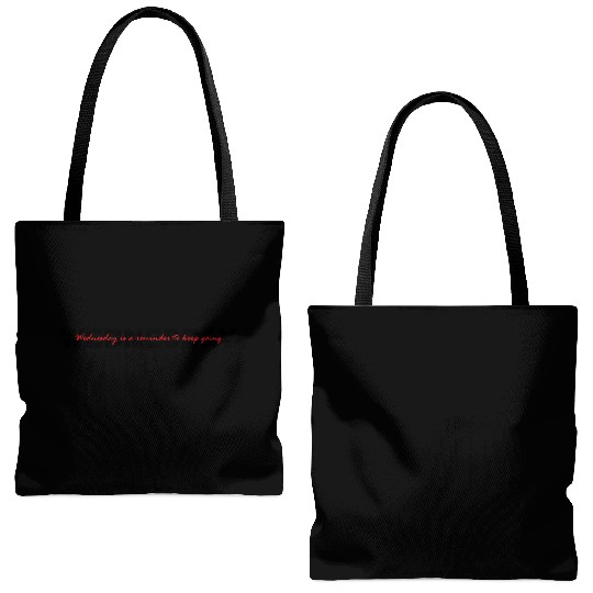 Wednesday Typography - Black Version Tote Bags (AOP)