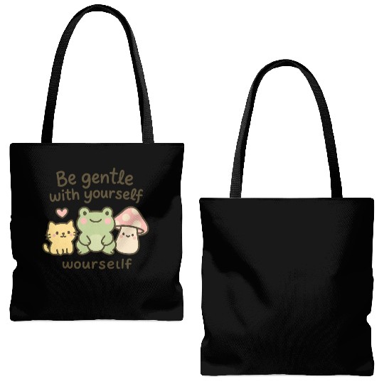 Gentle Nature Affirmation Design Tote Bags (AOP)