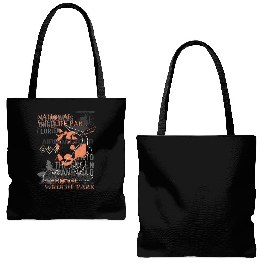Airboat Alligator Tours Florida Everglades Tote Bags (AOP)