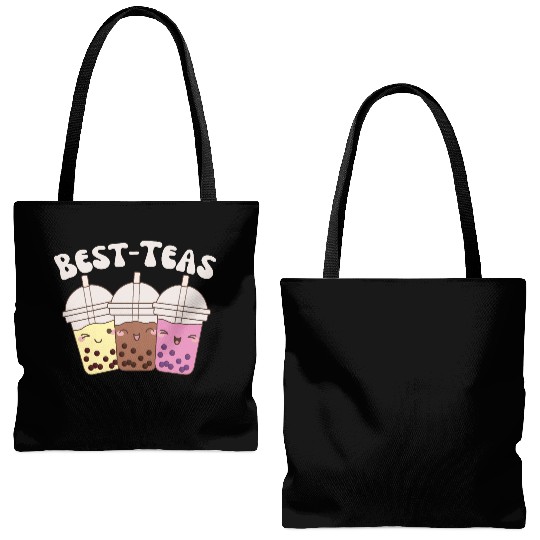 Best-Teas Cute Kawaii Bubble Tea Boba Tea Tote Bags (AOP)