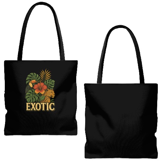 Vibrant Jungle Animal and Floral Print Tote Bags (AOP)