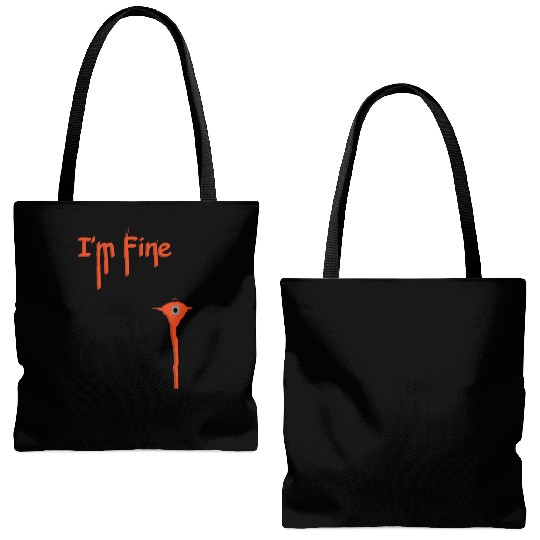 I'm Fine Tote Bags (AOP)