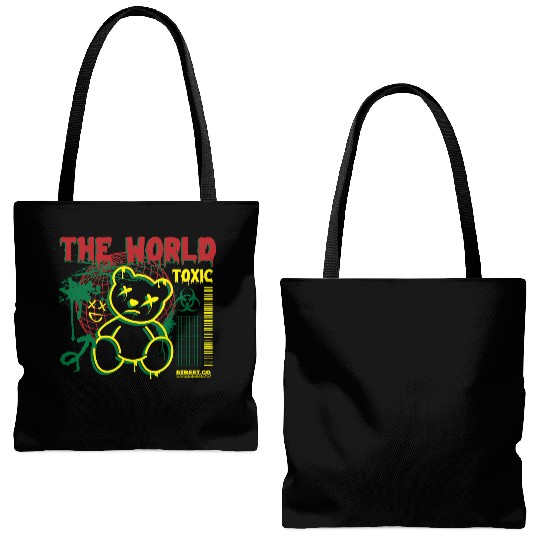 Toxic World Kawaii Bear Artwear Tote Bags (AOP)