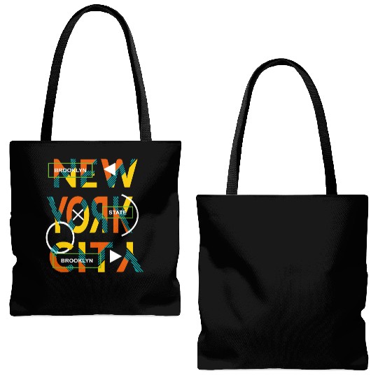 Urban Brooklyn State Love New york city Tote Bags (AOP)