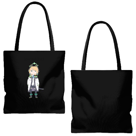 Anime Cat-Girl Character Illustration Tote Bags (AOP)