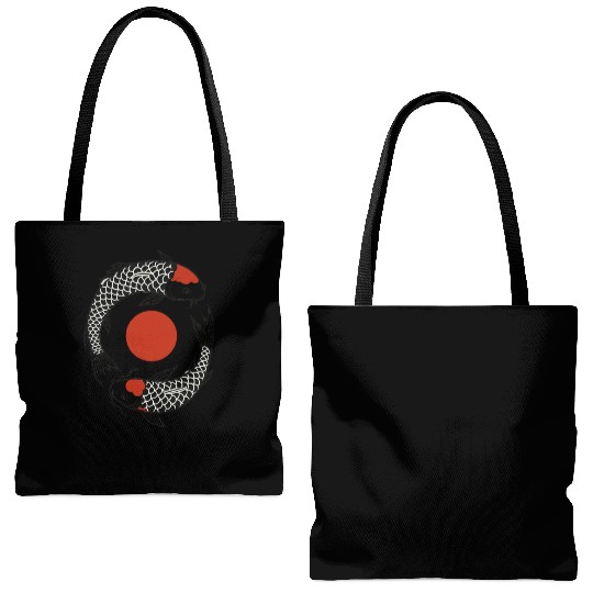Koi Fish Yin Yang Symbol Tote Bags (AOP)