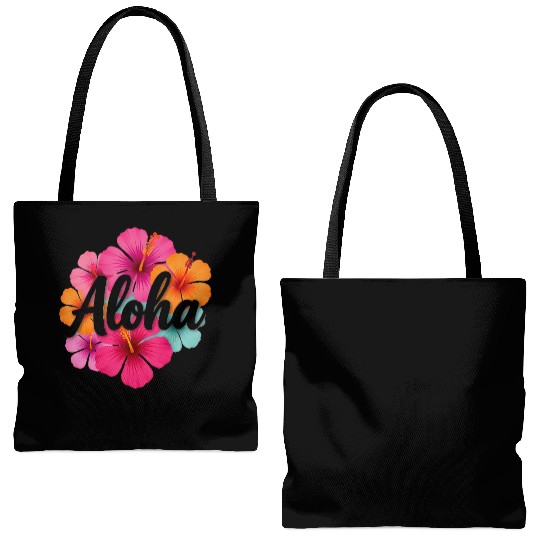 Aloha Hibiscus Hawaiian Dream Design Hawaii Vaca  Tote Bags (AOP)
