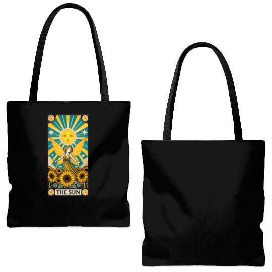 Sun Fairy Tarot Card Design Tote Bags (AOP)