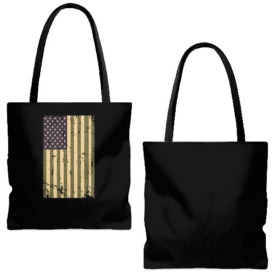 Camouflage US Flag Tote Bags (AOP)