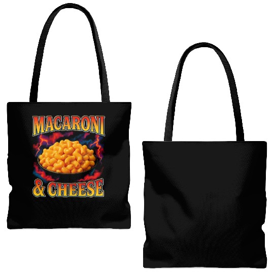 Macaroni And Cheese Favorite Food Weird 90s Tote Bags (AOP)