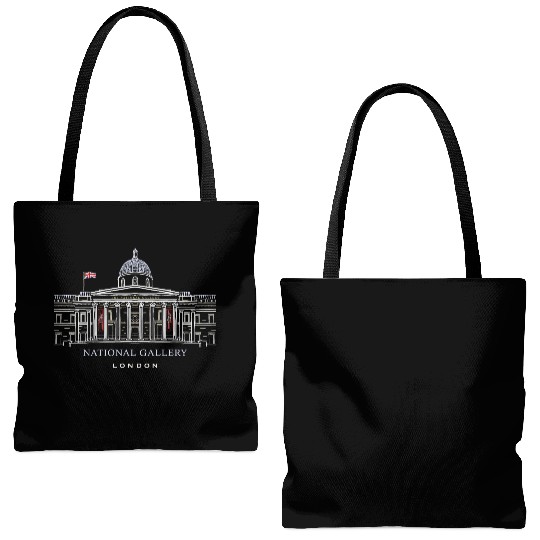 London National Gallery Landmark, Hand drawing Tote Bags (AOP)