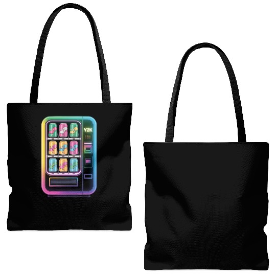 Y2K Cyber Vending Machine with Iridescent Drinks Tote Bags (AOP)