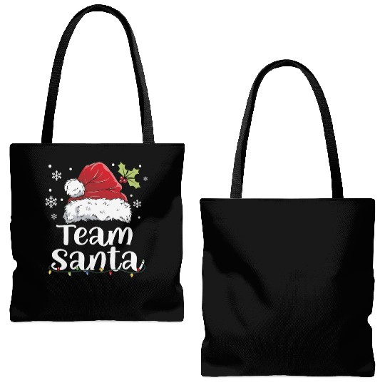 Team Santa Holiday Christmas Design Tote Bags (AOP)